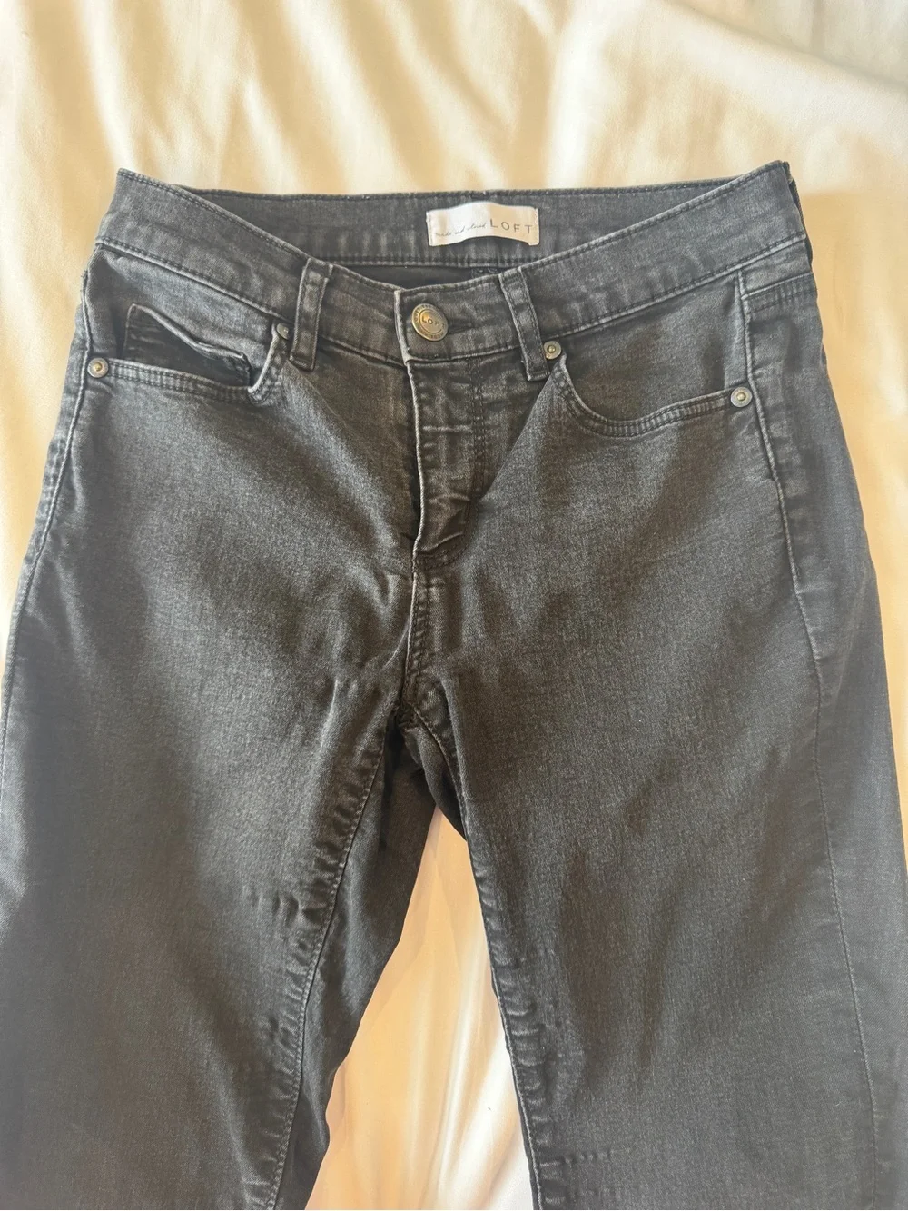 Loft Skinny Stretch Black Jean Size 25/0